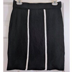 ASOS black sweater skirt with white stripes 6 BNWT